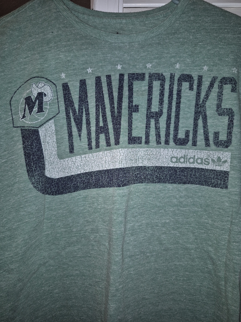 adidas Green Mavericks Vintage-Style Graphic Tee
